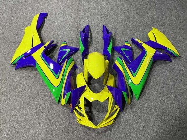 2011-2020 Orange Green and Blue Suzuki GSXR 600-750 Motorcycle Fairing UK
