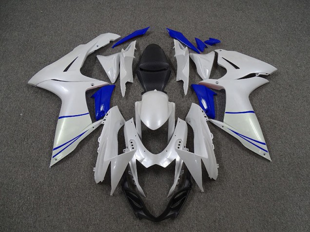 2011-2020 Pearl White and Dark Blue Suzuki GSXR 600-750 Motorcycle Fairing UK 2011-2020 Pearl White and Dark Blue Suzuki GSXR 600-750 Motorcycle Fairing UK