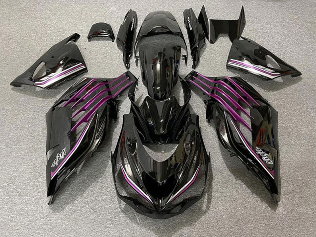 2012-2019 Gloss Black & Pink Kawasaki ZX14R Motorcycle Fairing UK 2012-2019 Gloss Black & Pink Kawasaki ZX14R Motorcycle Fairing UK