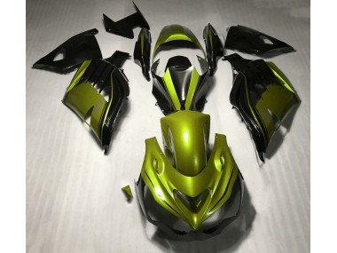 2012-2019 Gloss Yellow and Black Kawasaki ZX14R Motorcycle Fairing UK