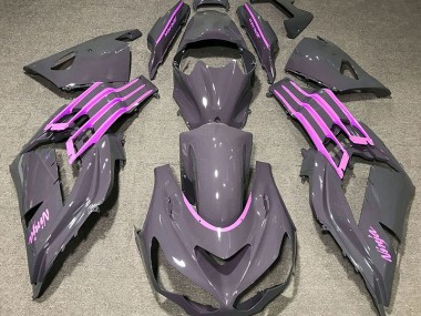 2012-2019 Nardo Gray & Pink Kawasaki ZX14R Motorcycle Fairing UK