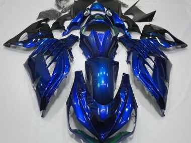 2012-2019 Ocean Blue Gloss Kawasaki ZX14R Motorcycle Fairing UK