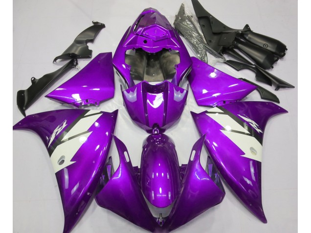2013-2014 Gloss Purple & White Yamaha R1 Motorcycle Fairing UK 2013-2014 Gloss Purple & White Yamaha R1 Motorcycle Fairing UK