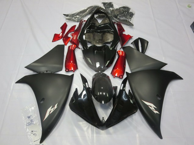 2013-2014 Matte Black Red Yamaha R1 Motorcycle Fairing UK 2013-2014 Matte Black Red Yamaha R1 Motorcycle Fairing UK