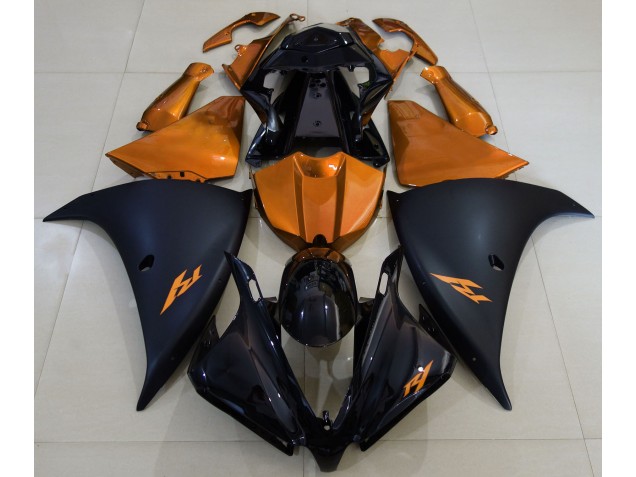 2013-2014 Matte Black and Orange Yamaha R1 Motorcycle Fairing UK 2013-2014 Matte Black and Orange Yamaha R1 Motorcycle Fairing UK