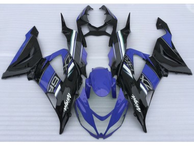 2013-2018 Gloss Blue and Black Kawasaki ZX6R Motorcycle Fairing UK