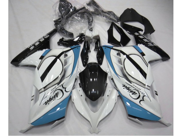 2013-2018 Gloss White & Light Blue Kawasaki Ninja 300 Motorcycle Fairing UK 2013-2018 Gloss White & Light Blue Kawasaki Ninja 300 Motorcycle Fairing UK