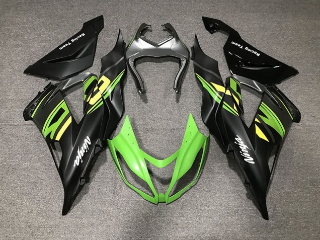 2013-2018 Matte Black & Racing Kawasaki ZX6R Motorcycle Fairing UK 2013-2018 Matte Black & Racing Kawasaki ZX6R Motorcycle Fairing UK