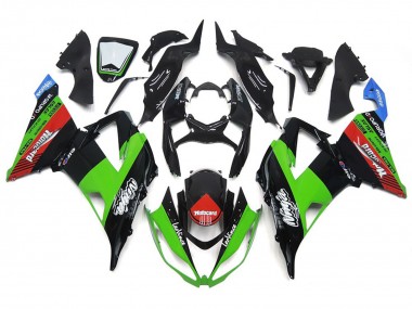 2013-2018 MotoCard Green and Black Kawasaki ZX6R Motorcycle Fairing UK