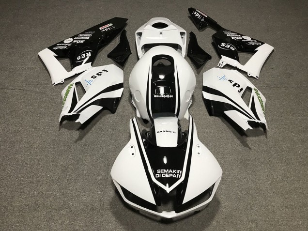 2013-2020 Black and White Design Honda CBR600RR Motorcycle Fairing UK