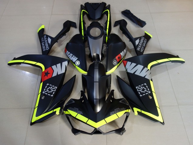 2015-2018 Matte Black and Yellow Yamaha R3 Motorcycle Fairing UK 2015-2018 Matte Black and Yellow Yamaha R3 Motorcycle Fairing UK