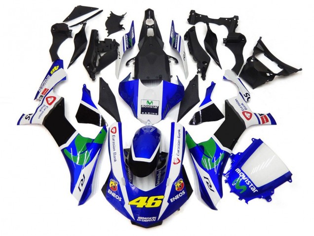 2015-2019 Blue and White 46 Yamaha R1 Motorcycle Fairing UK 2015-2019 Blue and White 46 Yamaha R1 Motorcycle Fairing UK