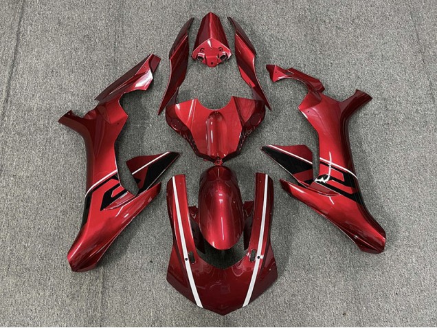 2015-2019 Deep Red & Black and White accents Yamaha R1 Motorcycle Fairing UK 2015-2019 Deep Red & Black and White accents Yamaha R1 Motorcycle Fairing UK