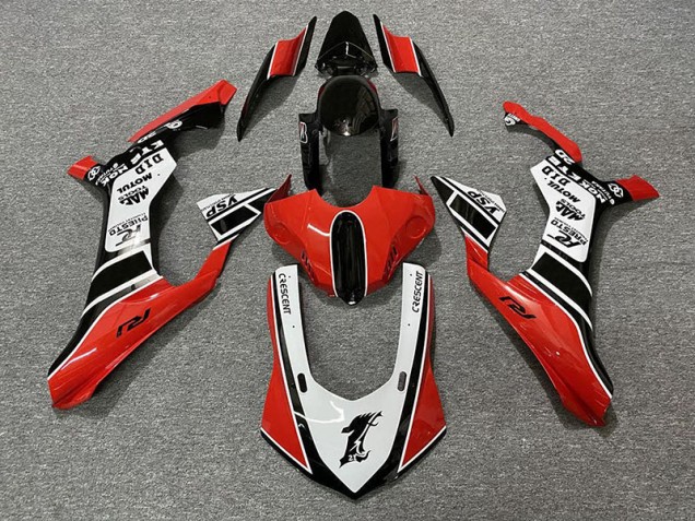 2015-2019 Gloss Red & White Yamaha R1 Motorcycle Fairing UK 2015-2019 Gloss Red & White Yamaha R1 Motorcycle Fairing UK