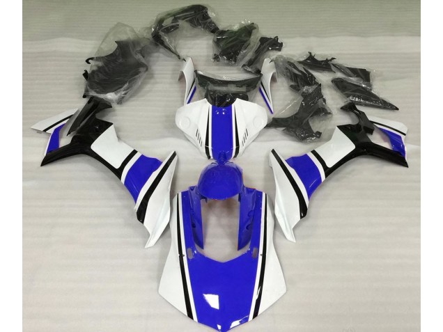 2015-2019 Gloss White Blue and Black Yamaha R1 Motorcycle Fairing UK 2015-2019 Gloss White Blue and Black Yamaha R1 Motorcycle Fairing UK