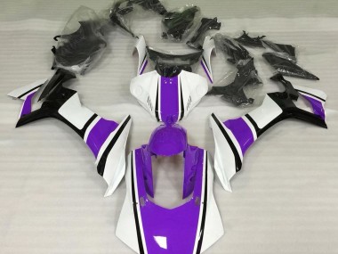 2015-2019 Gloss White Purple and Black Yamaha R1 Motorcycle Fairing UK