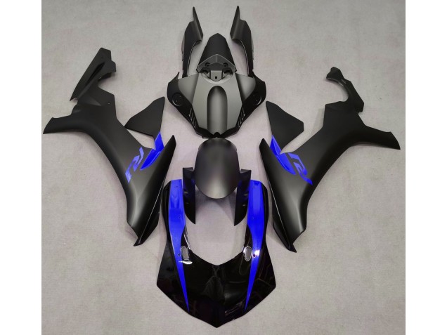2015-2019 Matte Black & Blue Yamaha R1 Motorcycle Fairing UK 2015-2019 Matte Black & Blue Yamaha R1 Motorcycle Fairing UK