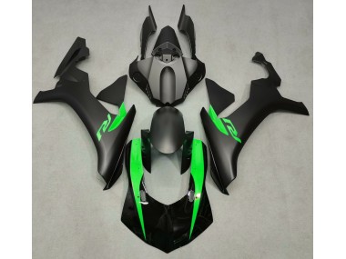 2015-2019 Matte Black & Green Yamaha R1 Motorcycle Fairing UK