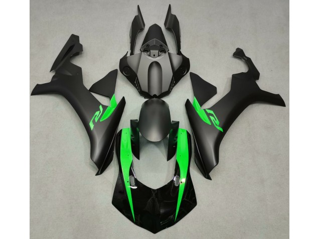 2015-2019 Matte Black & Green Yamaha R1 Motorcycle Fairing UK 2015-2019 Matte Black & Green Yamaha R1 Motorcycle Fairing UK
