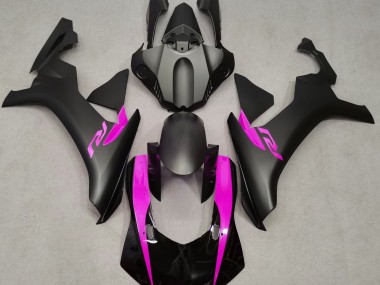 2015-2019 Matte Black & Pink Yamaha R1 Motorcycle Fairing UK