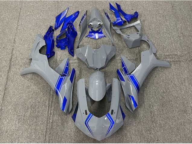 2015-2019 Nardo Gray & Blue Accents Yamaha R1 Motorcycle Fairing UK 2015-2019 Nardo Gray & Blue Accents Yamaha R1 Motorcycle Fairing UK