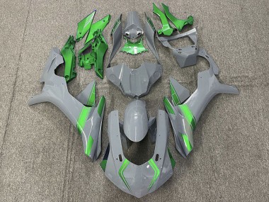 2015-2019 Nardo Gray & Green Accents Yamaha R1 Motorcycle Fairing UK