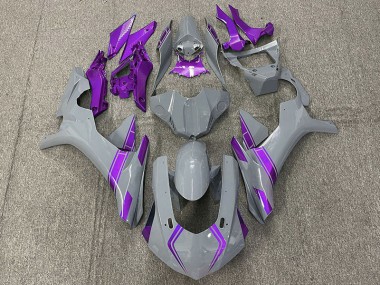 2015-2019 Nardo Gray & Purple Accents Yamaha R1 Motorcycle Fairing UK