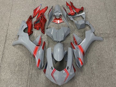 2015-2019 Nardo Gray & Red Accents Yamaha R1 Motorcycle Fairing UK