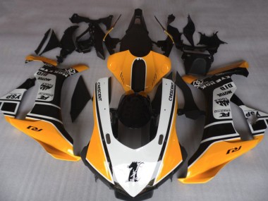 2015-2019 Orange and White Yamaha R1 Motorcycle Fairing UK