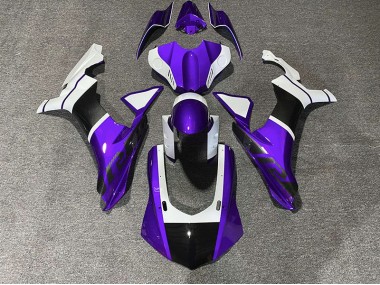 2015-2019 Purple & Carbon Fiber Accents Yamaha R1 Motorcycle Fairing UK