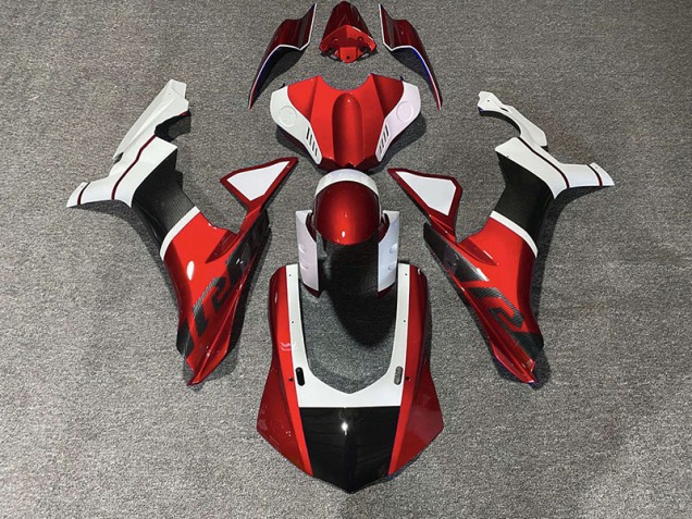 2015-2019 Red & Carbon Fiber Accents Yamaha R1 Motorcycle Fairing UK 2015-2019 Red & Carbon Fiber Accents Yamaha R1 Motorcycle Fairing UK