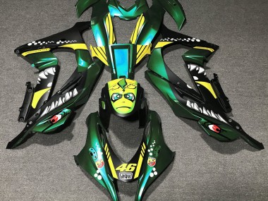 2016-2019 Forest Green Shark Kawasaki ZX10R Motorcycle Fairing UK