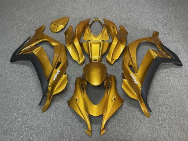 2016-2019 Gold with Ninja White Kawasaki ZX10R Motorcycle Fairing UK