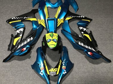 2016-2019 Light Blue Shark Kawasaki ZX10R Motorcycle Fairing UK
