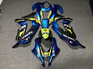 2016-2019 Metallic Blue Shark Kawasaki ZX10R Motorcycle Fairing UK