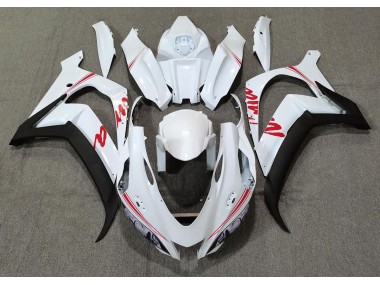 2016-2019 Pearl White & Red Kawasaki ZX10R Motorcycle Fairing UK