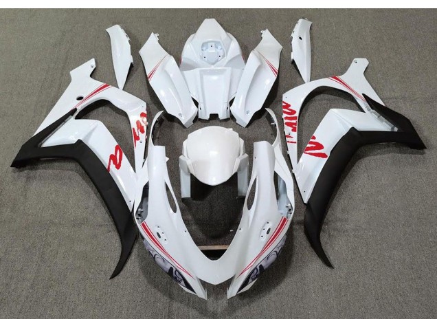 2016-2019 Pearl White & Red Kawasaki ZX10R Motorcycle Fairing UK 2016-2019 Pearl White & Red Kawasaki ZX10R Motorcycle Fairing UK