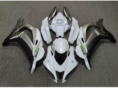 2016-2019 Pearl White and Silver Kawasaki ZX10R Motorcycle Fairing UK