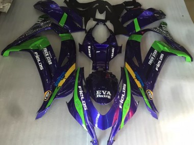 2016-2019 Purple Green and Gloss Kawasaki ZX10R Motorcycle Fairing UK