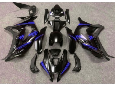 2016-2019 Satin Black & Blue Kawasaki ZX10R Motorcycle Fairing UK