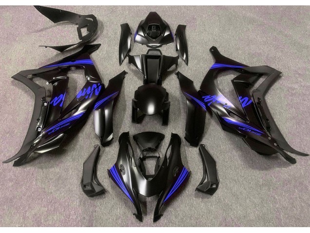 2016-2019 Satin Black & Blue Kawasaki ZX10R Motorcycle Fairing UK 2016-2019 Satin Black & Blue Kawasaki ZX10R Motorcycle Fairing UK