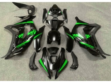 2016-2019 Satin Black & Green Kawasaki ZX10R Motorcycle Fairing UK