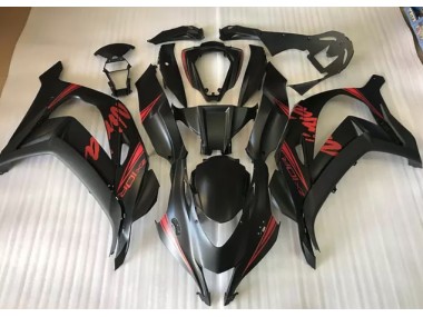 2016-2019 Satin Black & Red Kawasaki ZX10R Motorcycle Fairing UK