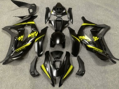 2016-2019 Satin Black & Yellow Kawasaki ZX10R Motorcycle Fairing UK