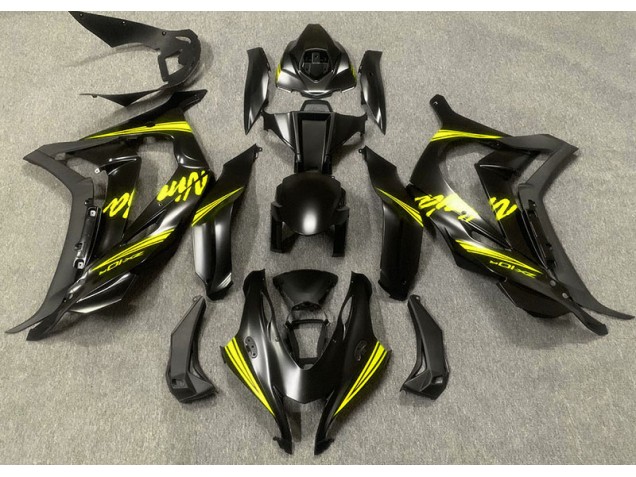 2016-2019 Satin Black & Yellow Kawasaki ZX10R Motorcycle Fairing UK 2016-2019 Satin Black & Yellow Kawasaki ZX10R Motorcycle Fairing UK