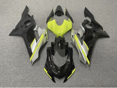 2017-2019 Black with Floro Yellow Yamaha R6 Motorcycle Fairing UK