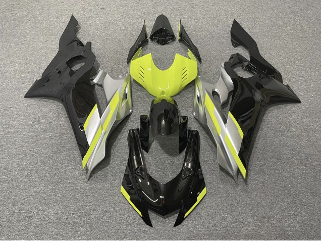 2017-2019 Black with Floro Yellow Yamaha R6 Motorcycle Fairing UK