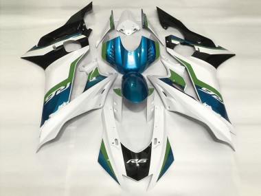 2017-2019 Light Blue and Gloss White Yamaha R6 Motorcycle Fairing UK