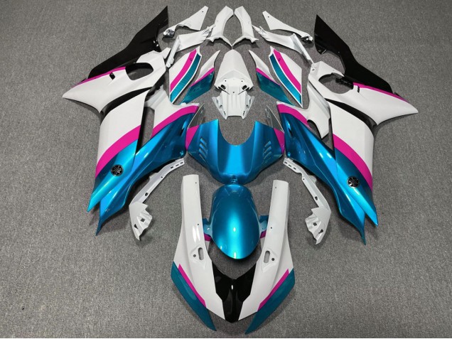 2017-2019 Light Blue and Pink Yamaha R6 Motorcycle Fairing UK 2017-2019 Light Blue and Pink Yamaha R6 Motorcycle Fairing UK