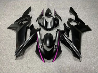 2017-2019 Matte Black & Pink Accents Yamaha R6 Motorcycle Fairing UK